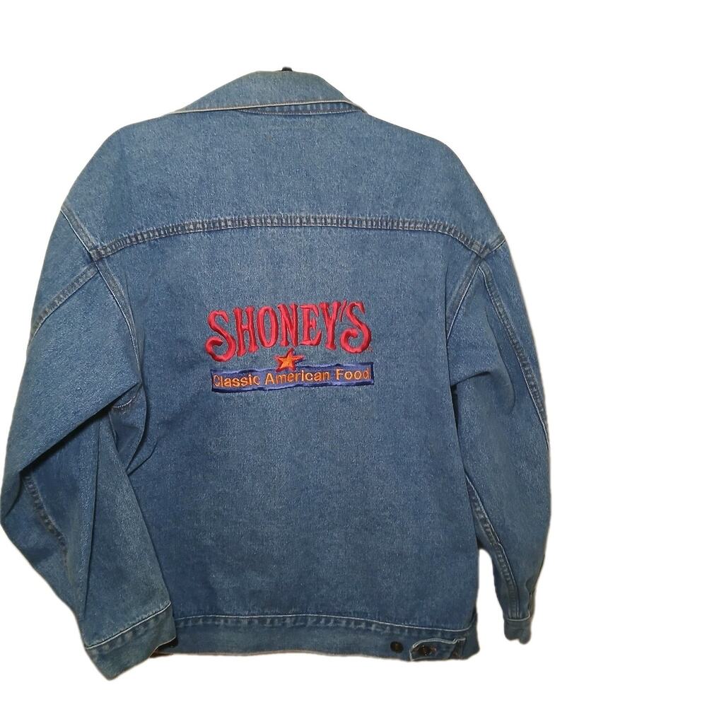 Vtg Shoney’s Classic American Food Denim Jacket Mens‎ XXL Embroidered Workwear